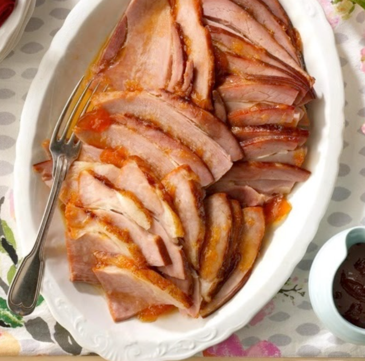 Maple Peach Glazed Ham