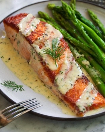 Take 5 Seared Salmon with Creamy Mustard Sauce